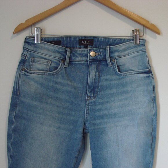 NYDJ Flare Jeans Ankle Raw Hem Lift Tuck Technology Size 4 - Picture 5 of 16